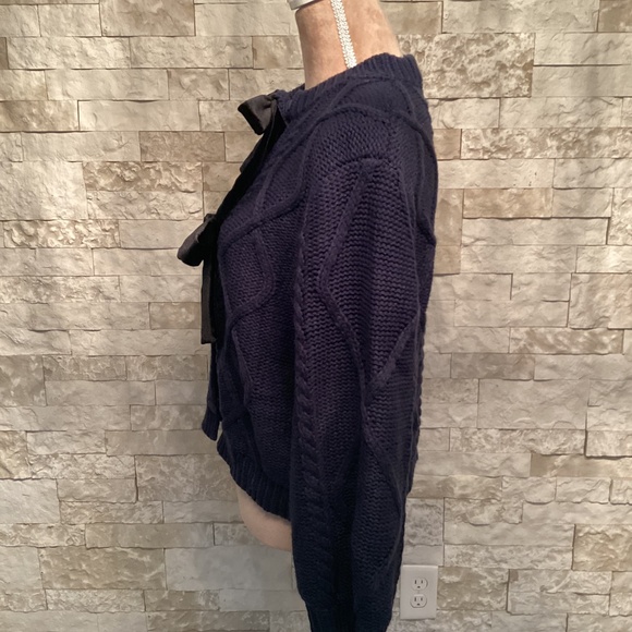 Tuckernuck Hyacinth House Velvet Bow Coquette Cardigan Sweater - Picture 4 of 7